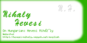 mihaly hevesi business card